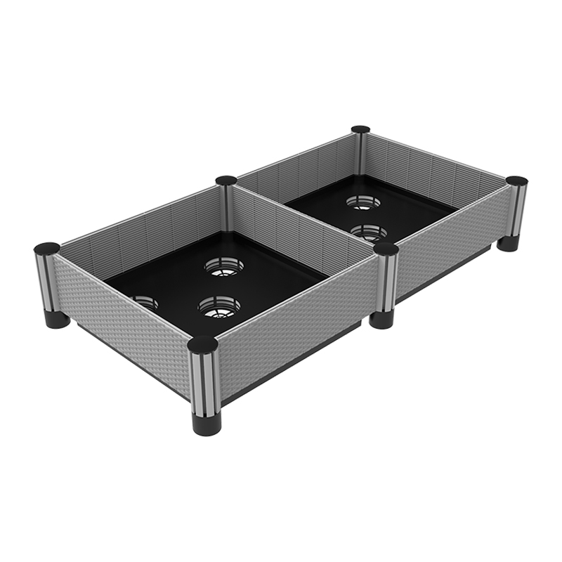 116.5*61*17cm imitação cama de jardim de plástico rattan 6x 16cm post 1006-2u