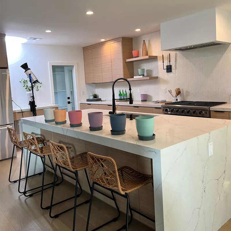 Vaso de flores de plástico para jardinagem ecológica