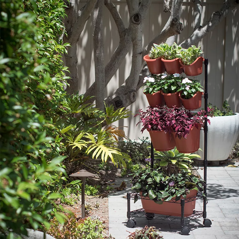 Plantadores de parede verde móvel de metal com estrutura única